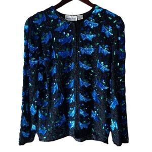 Vintage Laurence Kazar Sequin and Beaded Jacket